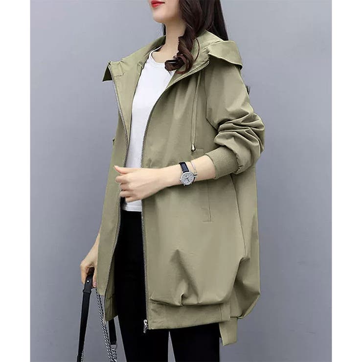 フード付きカジュアルジャケット 春秋 ゆったり | Amulet | 詳細画像15 