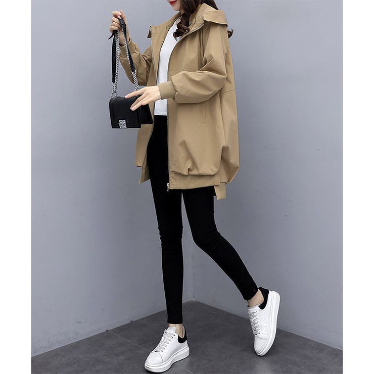 フード付きカジュアルジャケット 春秋 ゆったり | Amulet | 詳細画像19 