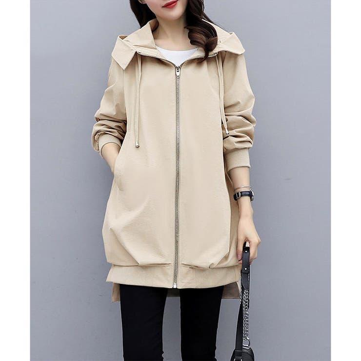 フード付きカジュアルジャケット 春秋 ゆったり | Amulet | 詳細画像2 