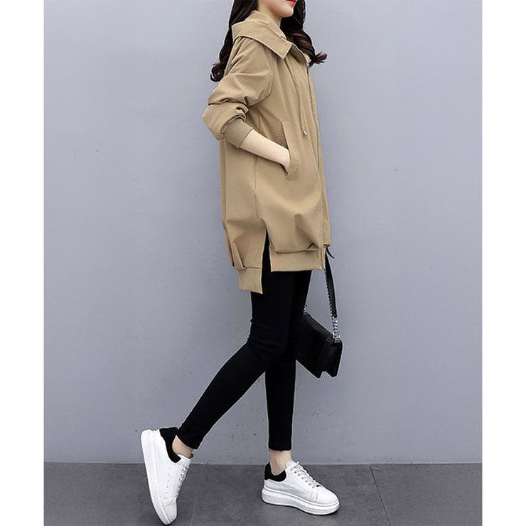 フード付きカジュアルジャケット 春秋 ゆったり | Amulet | 詳細画像21 