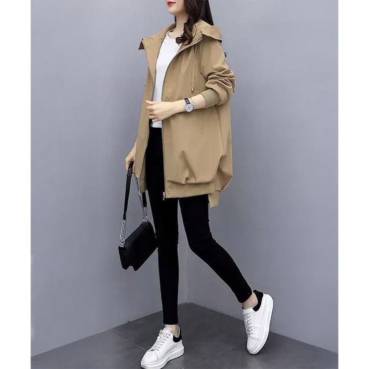 フード付きカジュアルジャケット 春秋 ゆったり | Amulet | 詳細画像24 