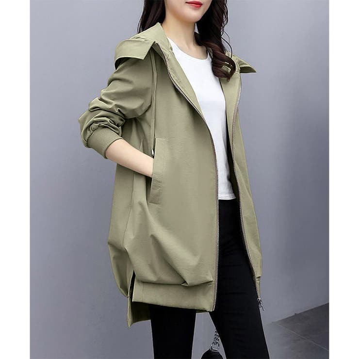 フード付きカジュアルジャケット 春秋 ゆったり | Amulet | 詳細画像3 