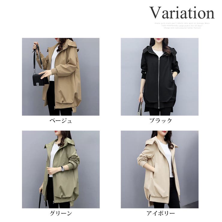 フード付きカジュアルジャケット 春秋 ゆったり | Amulet | 詳細画像5 