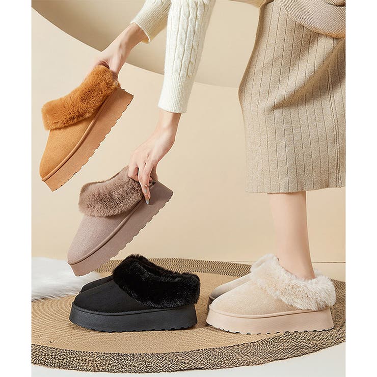 厚底フェイクファーシューズ レディース 秋冬 | Amulet | 詳細画像2 