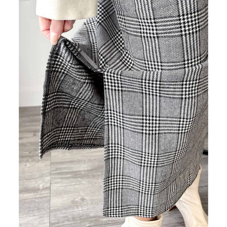 チェック柄Vネックロングジャンパースカート レディース 春秋冬 | Amulet | 詳細画像31 