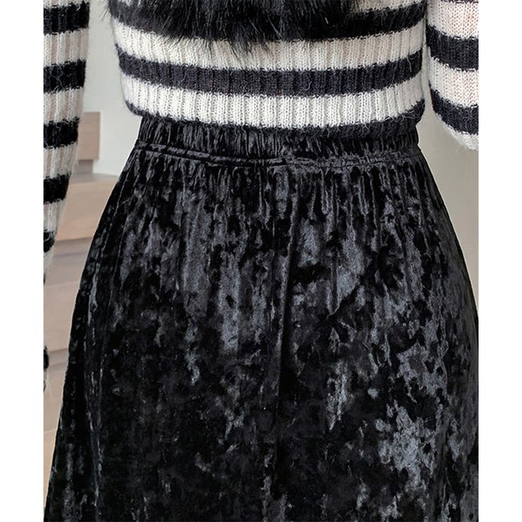 ベロア風ロングスカート レディース 秋冬 | Amulet | 詳細画像20 