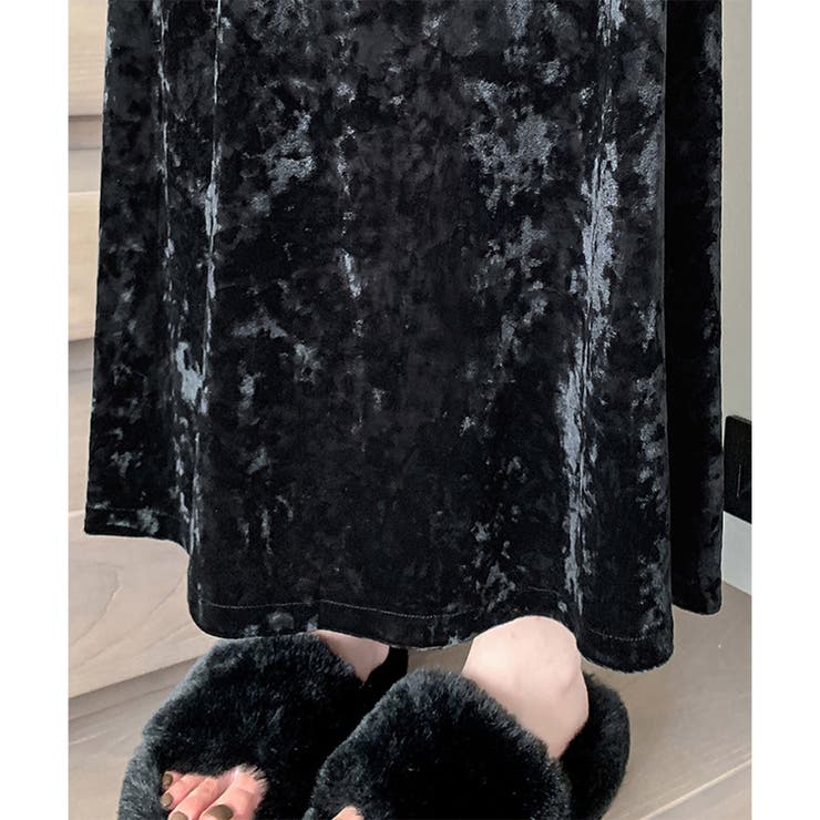 ベロア風ロングスカート レディース 秋冬 | Amulet | 詳細画像22 