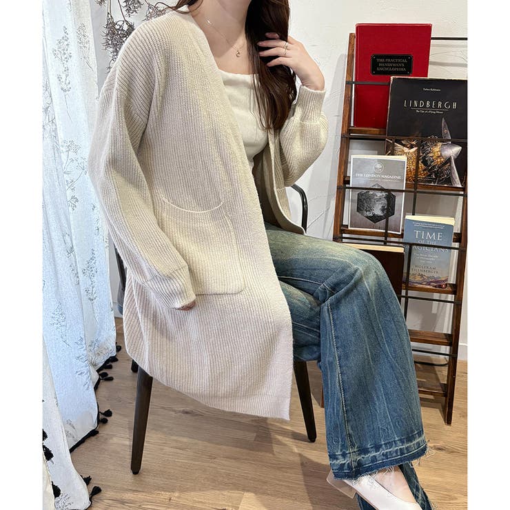 ロングニット長袖カーディガン レディース 秋冬 | Amulet | 詳細画像19 