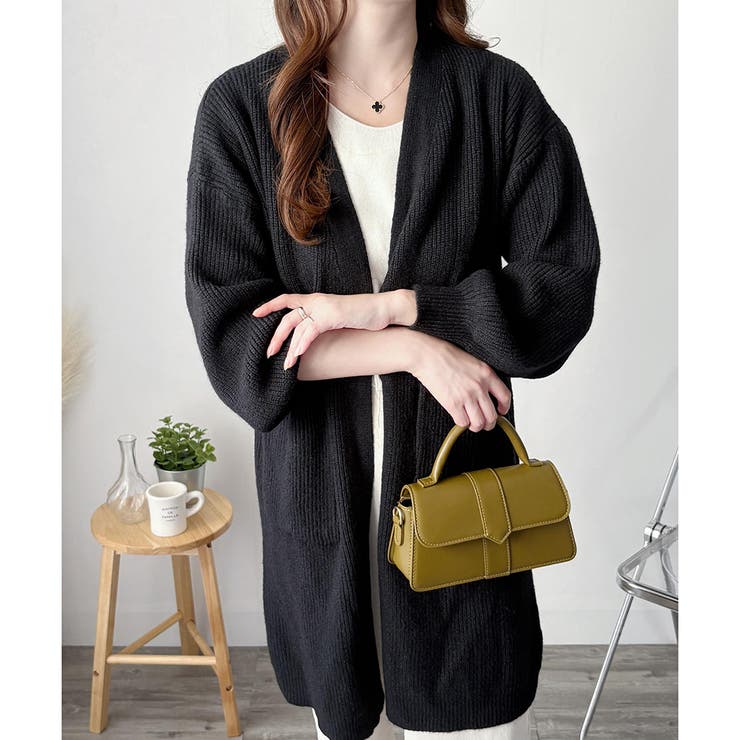 ロングニット長袖カーディガン レディース 秋冬 | Amulet | 詳細画像26 