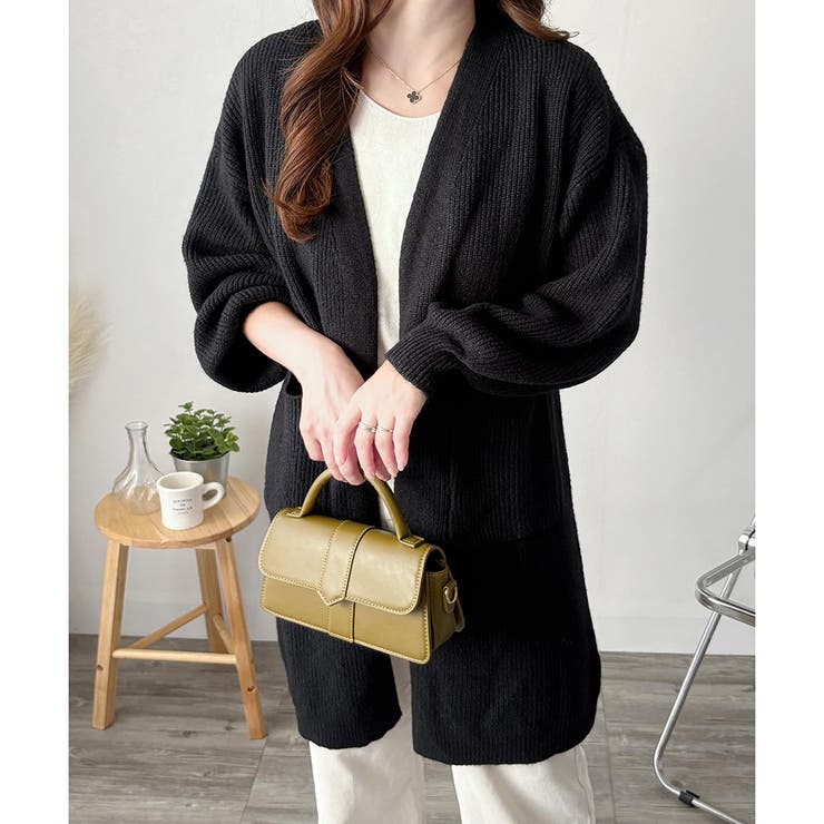 ロングニット長袖カーディガン レディース 秋冬 | Amulet | 詳細画像29 