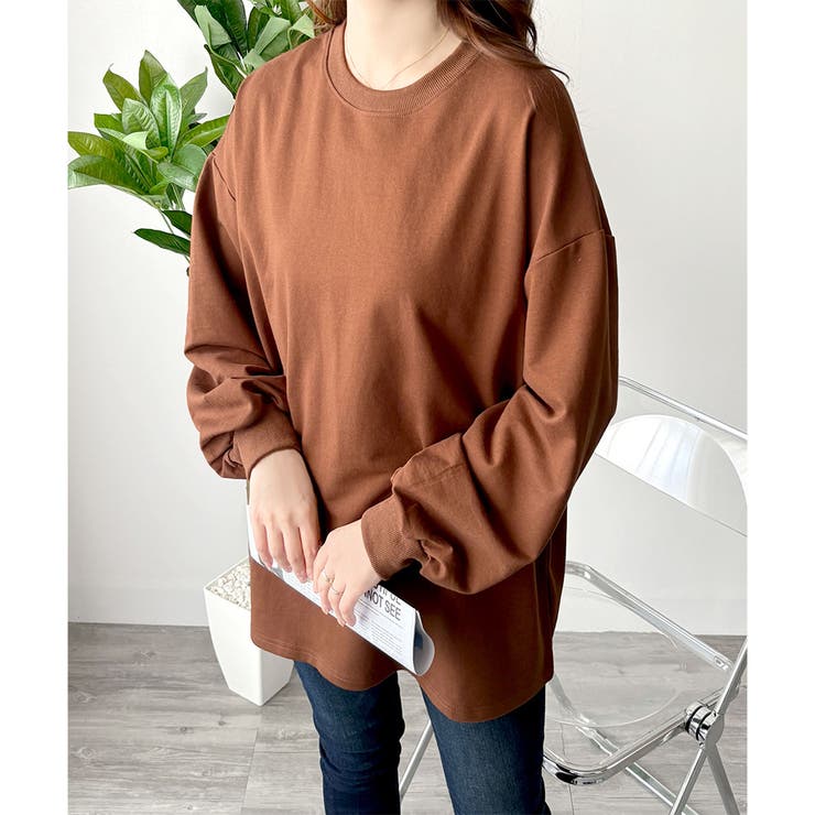 ルーズシルエットカットソー レディース 体型カバー | Amulet | 詳細画像4 