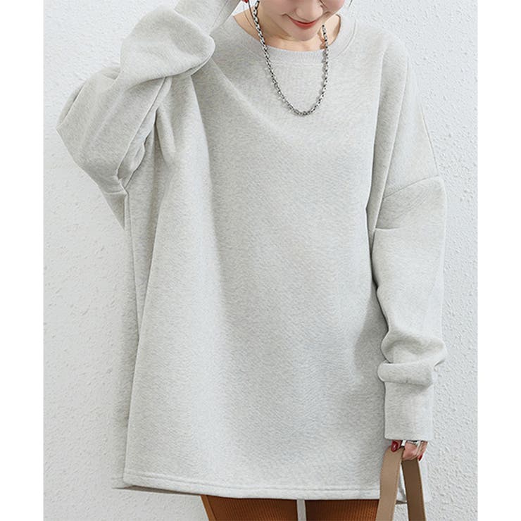 ラウンドネックオーバーサイズプルオーバー レディース 長袖 | Amulet | 詳細画像10 