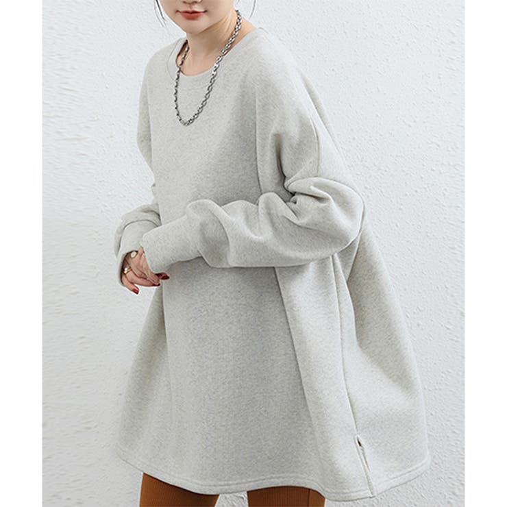 ラウンドネックオーバーサイズプルオーバー レディース 長袖 | Amulet | 詳細画像11 