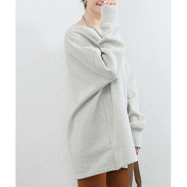 ラウンドネックオーバーサイズプルオーバー レディース 長袖 | Amulet | 詳細画像13 