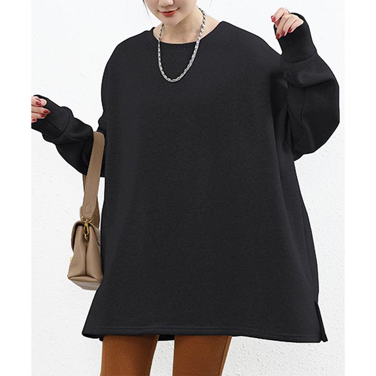 ラウンドネックオーバーサイズプルオーバー レディース 長袖 | Amulet | 詳細画像16 