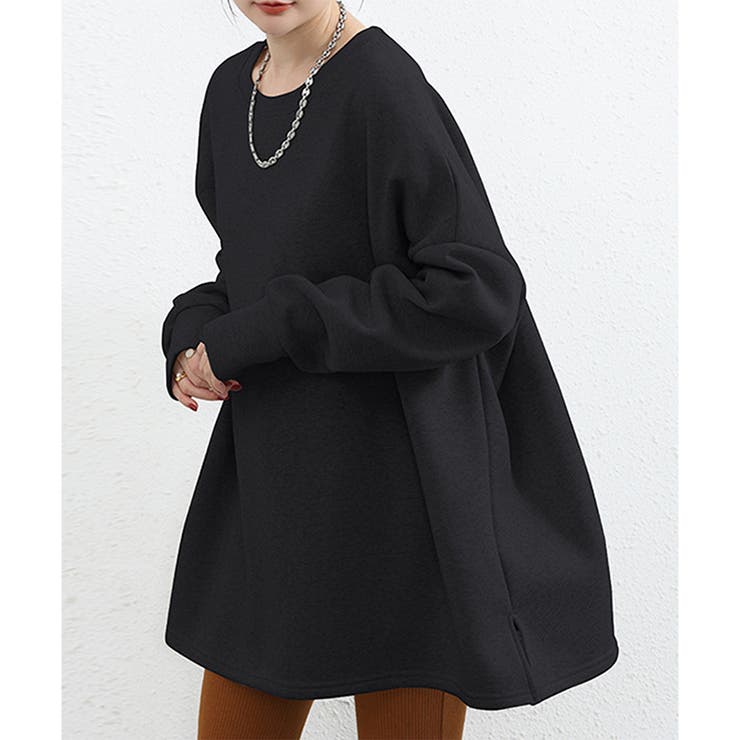 ラウンドネックオーバーサイズプルオーバー レディース 長袖 | Amulet | 詳細画像2 