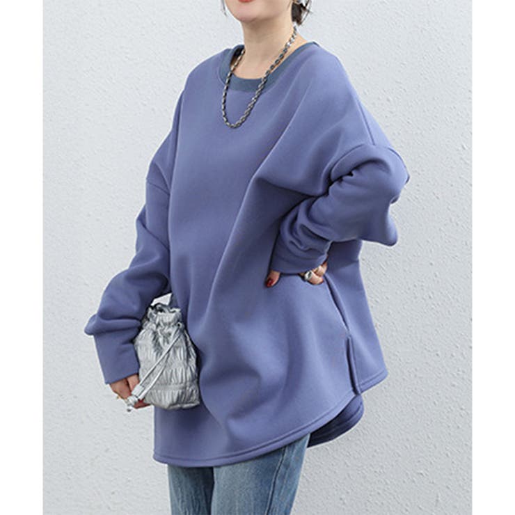 ラウンドネックオーバーサイズプルオーバー レディース 長袖 | Amulet | 詳細画像20 