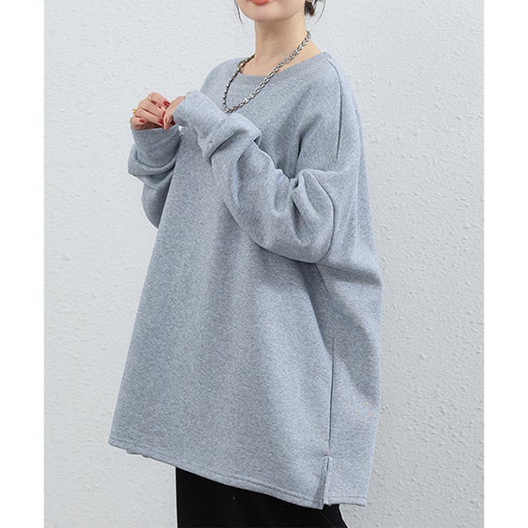 ラウンドネックオーバーサイズプルオーバー レディース 長袖 | Amulet | 詳細画像23 