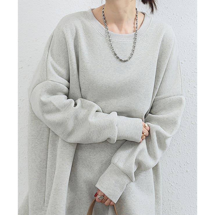 ラウンドネックオーバーサイズプルオーバー レディース 長袖 | Amulet | 詳細画像25 