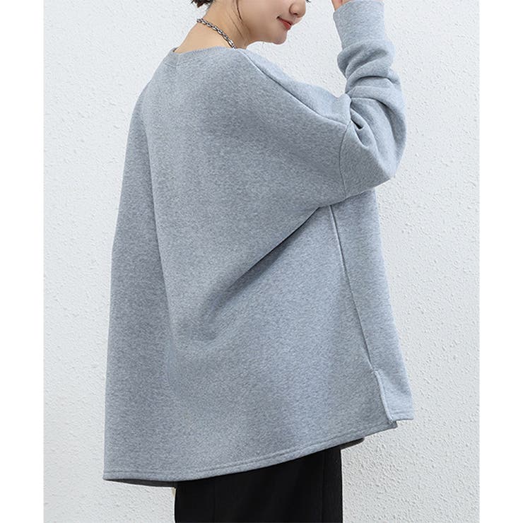 ラウンドネックオーバーサイズプルオーバー レディース 長袖 | Amulet | 詳細画像4 