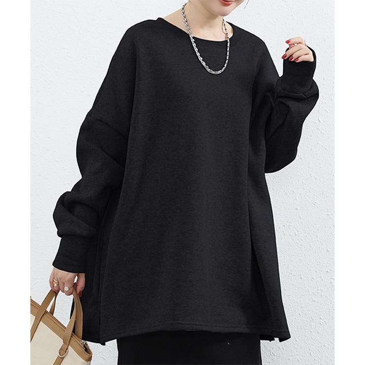 ラウンドネックオーバーサイズプルオーバー レディース 長袖 | Amulet | 詳細画像7 