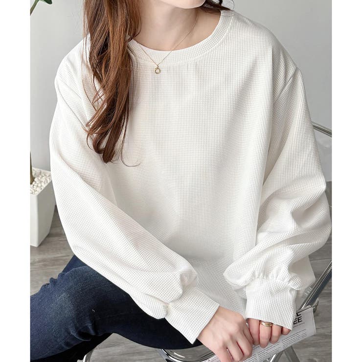 ラウンドネックボリュームスリーブトップス レディース 長袖 | Amulet | 詳細画像14 