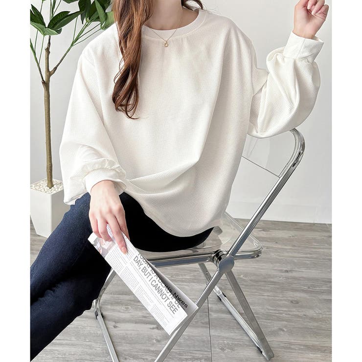 ラウンドネックボリュームスリーブトップス レディース 長袖 | Amulet | 詳細画像16 