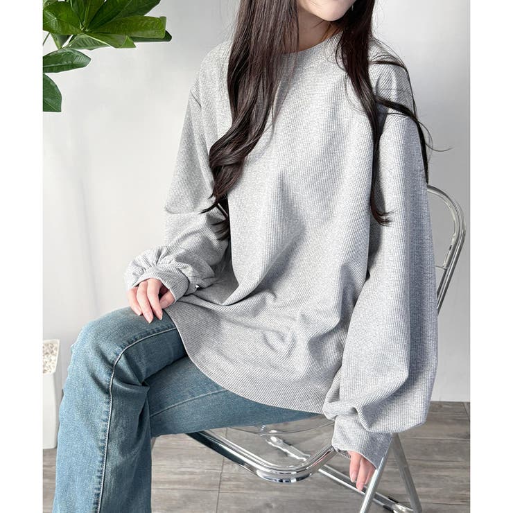 ラウンドネックボリュームスリーブトップス レディース 長袖 | Amulet | 詳細画像23 