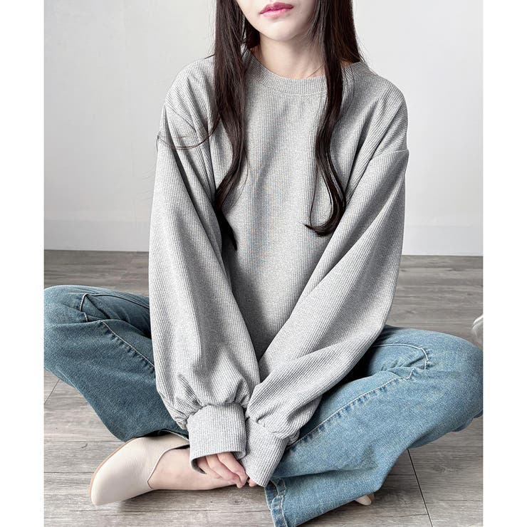 ラウンドネックボリュームスリーブトップス レディース 長袖 | Amulet | 詳細画像24 