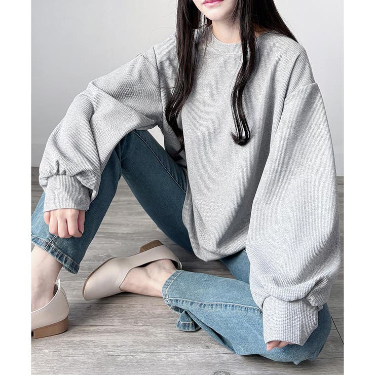 ラウンドネックボリュームスリーブトップス レディース 長袖 | Amulet | 詳細画像30 