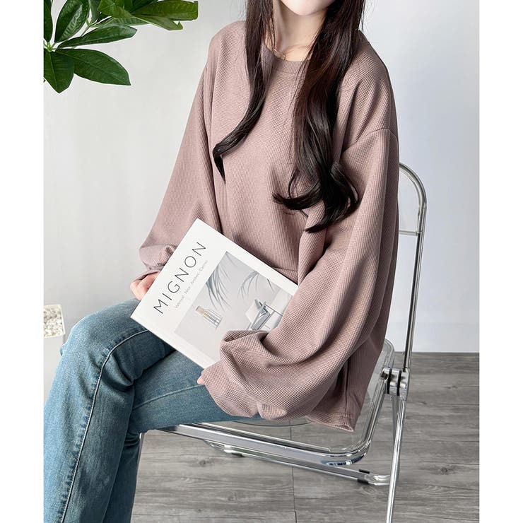 ラウンドネックボリュームスリーブトップス レディース 長袖 | Amulet | 詳細画像32 