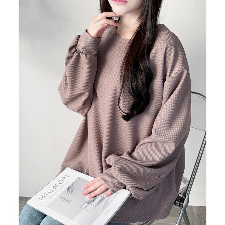 ラウンドネックボリュームスリーブトップス レディース 長袖 | Amulet | 詳細画像33 