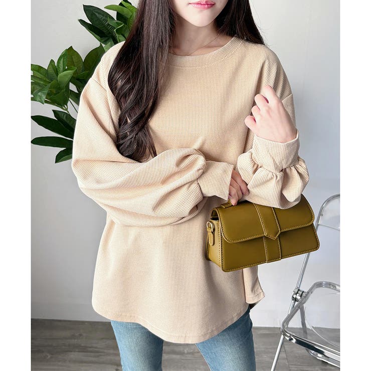 ラウンドネックボリュームスリーブトップス レディース 長袖 | Amulet | 詳細画像35 