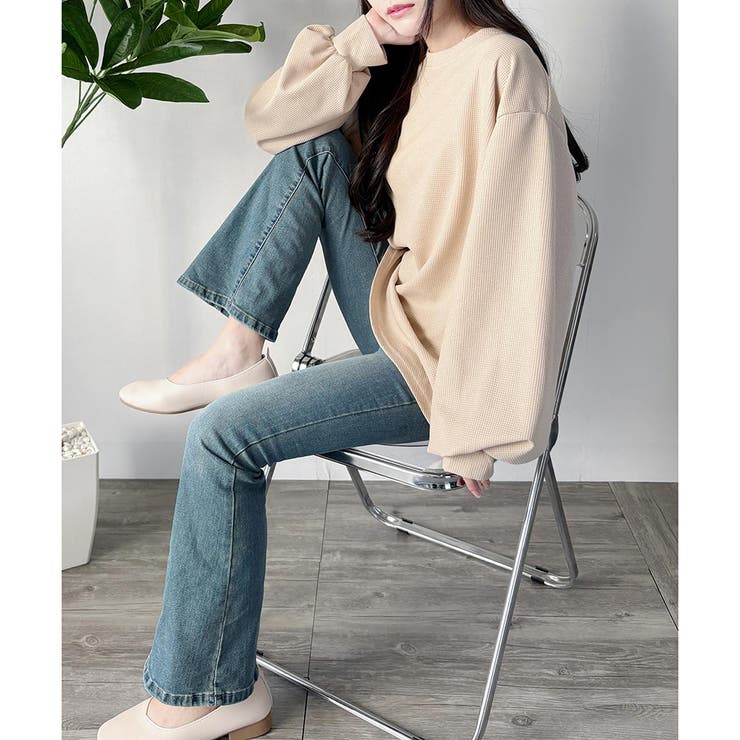 ラウンドネックボリュームスリーブトップス レディース 長袖 | Amulet | 詳細画像37 