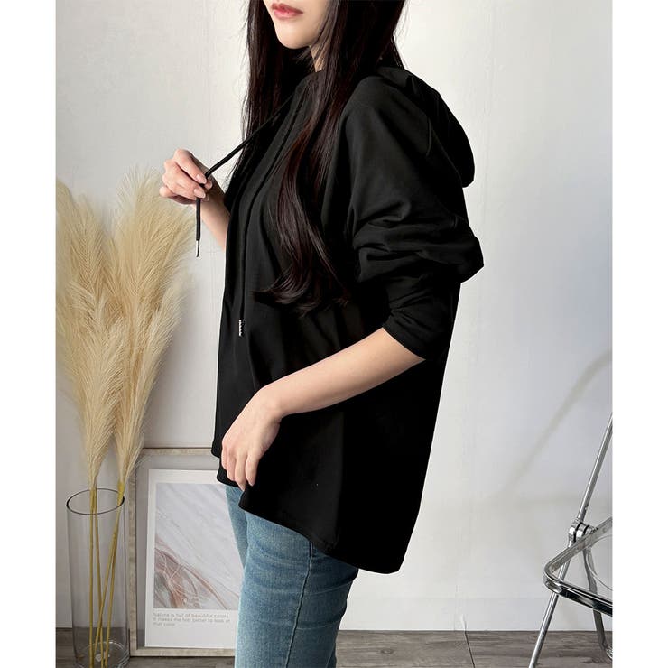 ソフトタッチフード付きパーカー レディース 長袖 | Amulet | 詳細画像11 