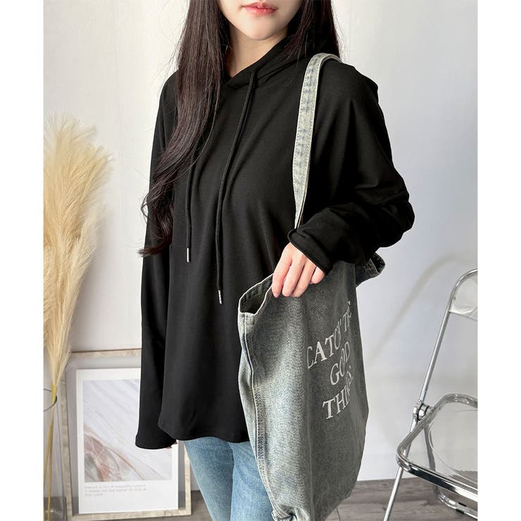 ソフトタッチフード付きパーカー レディース 長袖 | Amulet | 詳細画像14 