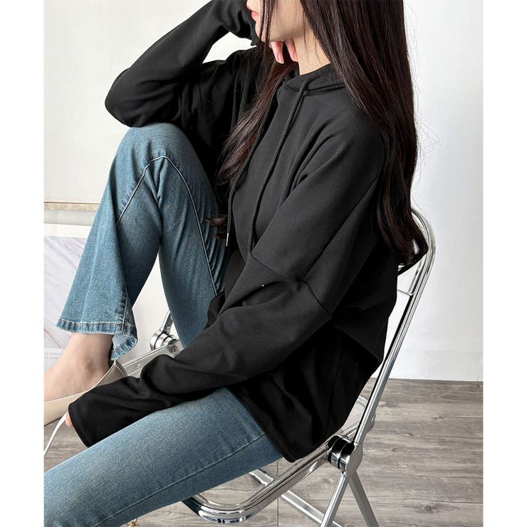 ソフトタッチフード付きパーカー レディース 長袖 | Amulet | 詳細画像16 