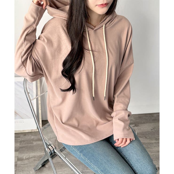 ソフトタッチフード付きパーカー レディース 長袖 | Amulet | 詳細画像2 