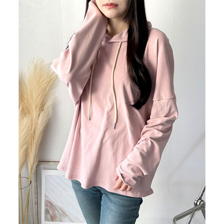 ソフトタッチフード付きパーカー レディース 長袖 | Amulet | 詳細画像23 