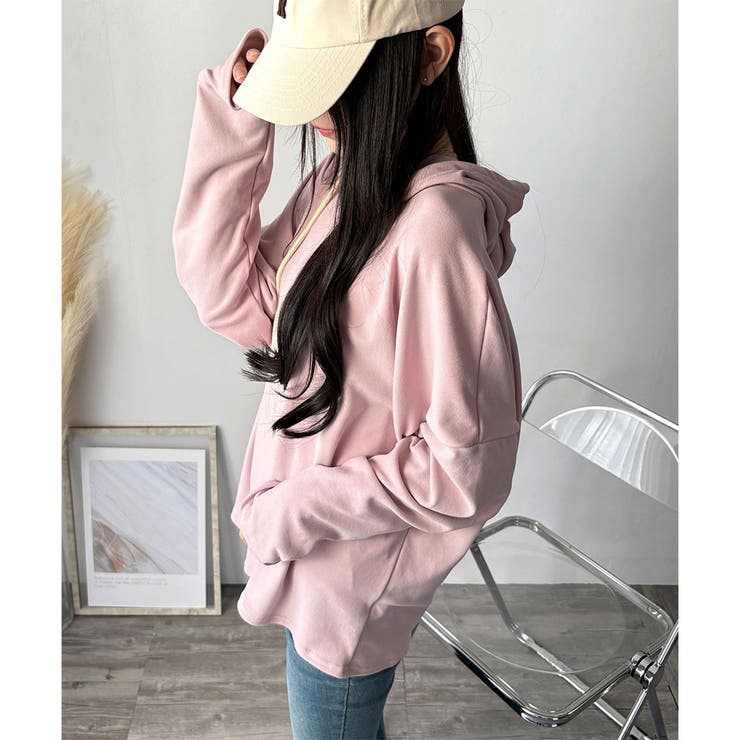 ソフトタッチフード付きパーカー レディース 長袖 | Amulet | 詳細画像25 