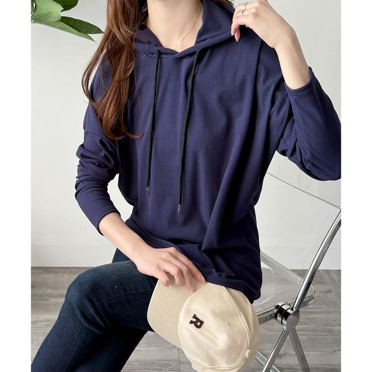 ソフトタッチフード付きパーカー レディース 長袖 | Amulet | 詳細画像27 