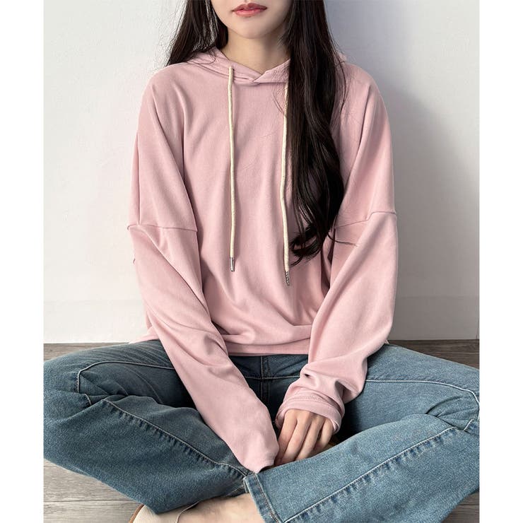 ソフトタッチフード付きパーカー レディース 長袖 | Amulet | 詳細画像3 