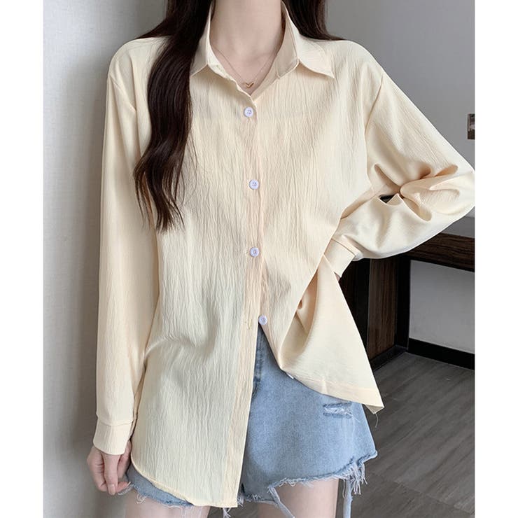 ナチュラルワッシャー風シャツ 前開き 長袖 | Amulet | 詳細画像15 