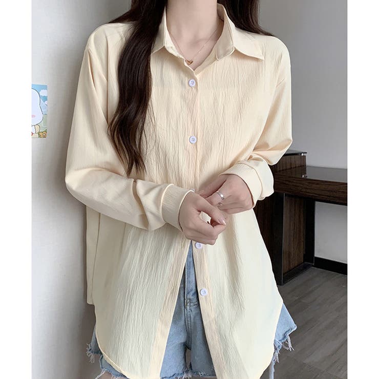 ナチュラルワッシャー風シャツ 前開き 長袖 | Amulet | 詳細画像16 