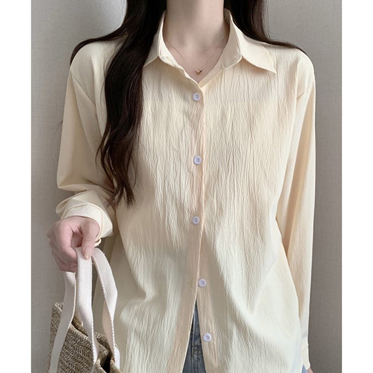 ナチュラルワッシャー風シャツ 前開き 長袖 | Amulet | 詳細画像17 