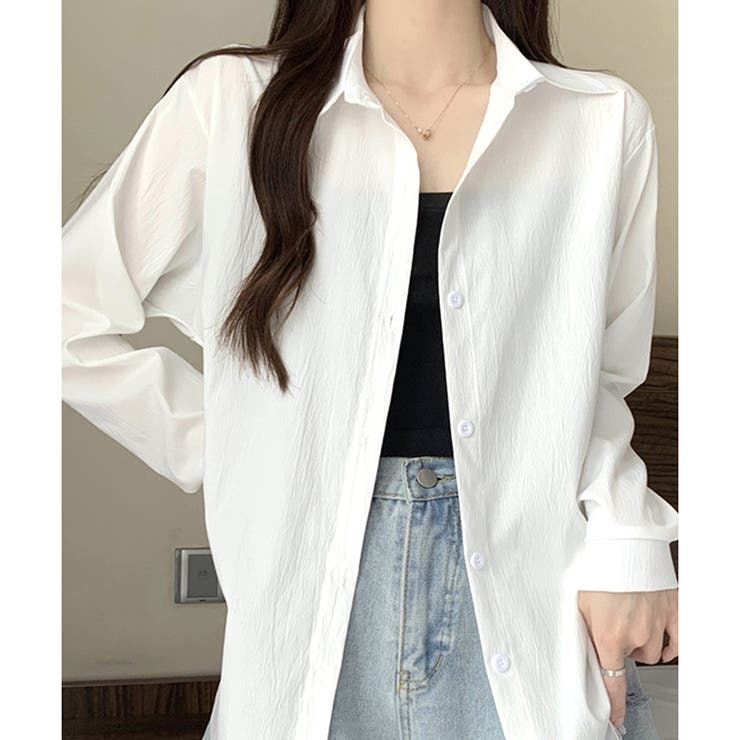 ナチュラルワッシャー風シャツ 前開き 長袖 | Amulet | 詳細画像9 