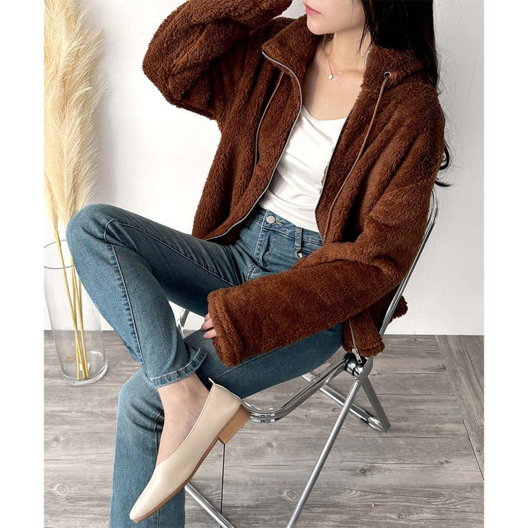 ソフトボアブルゾン ふんわり軽い ジップアップアウター | Amulet | 詳細画像27 