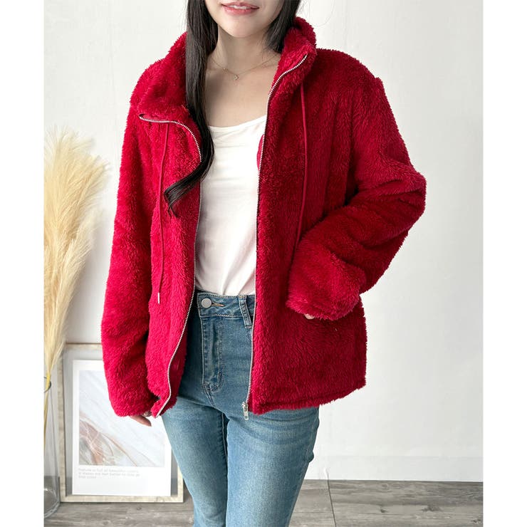 ソフトボアブルゾン ふんわり軽い ジップアップアウター | Amulet | 詳細画像29 