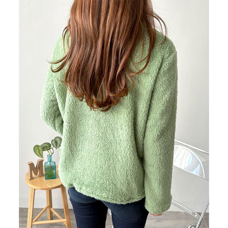 ソフトボアブルゾン ふんわり軽い ジップアップアウター | Amulet | 詳細画像33 