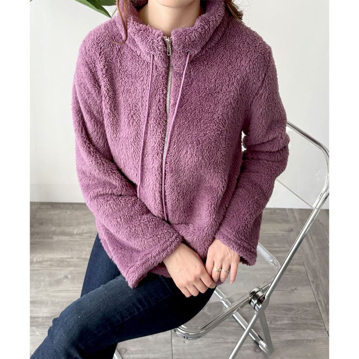 ソフトボアブルゾン ふんわり軽い ジップアップアウター | Amulet | 詳細画像37 